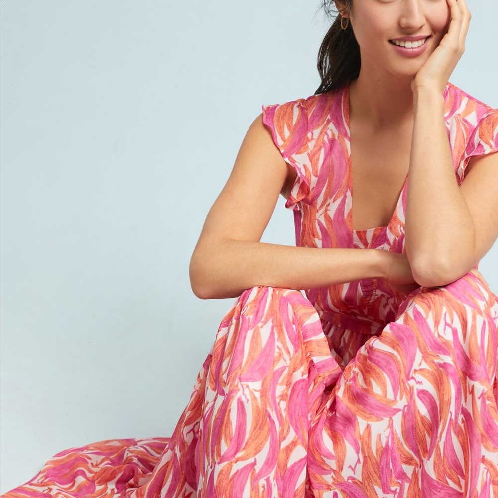 Maeve for Anthropologie Banana Grove maxi dress. Size 16.